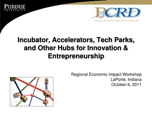 Incubator, Accelerators, Tech Parks, and Other Hubs for Innovation &amp; Entrepreneurship