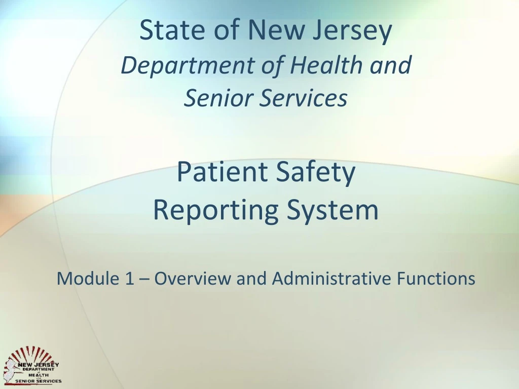 state of new jersey department of health