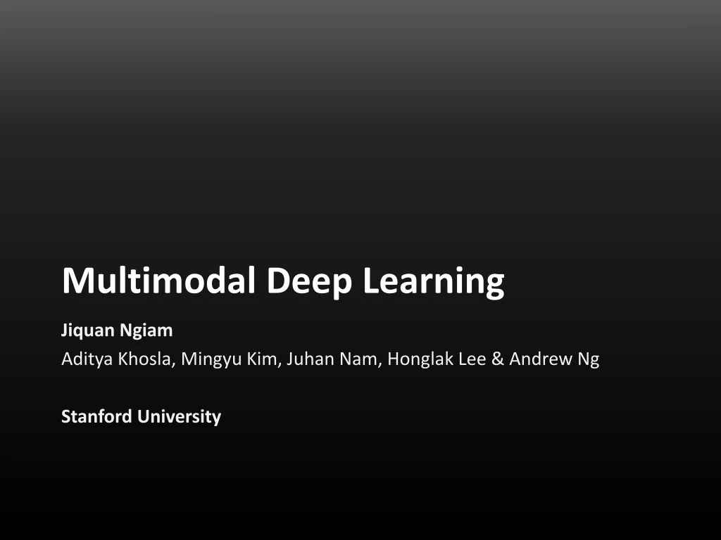 multimodal deep learning