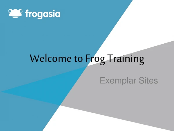 Welcome to Frog Training