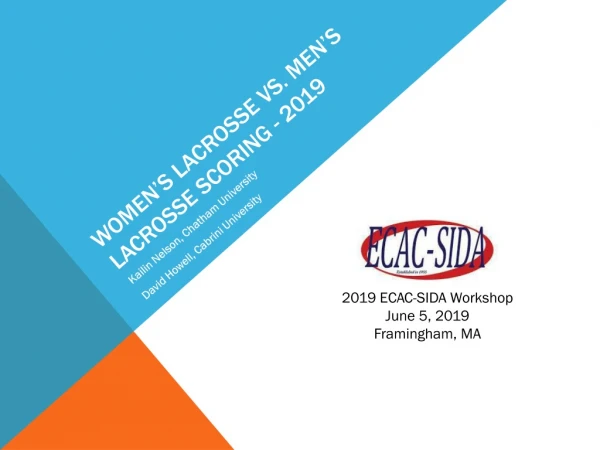 Women’s lacrosse vs. men’s lacrosse scoring - 2019