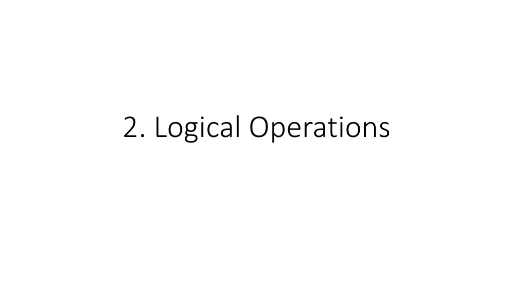 2 logical operations