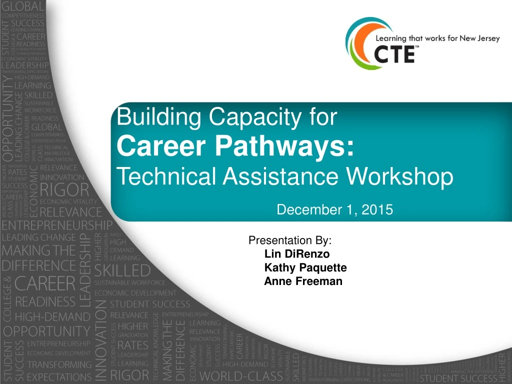 building capacity for career pathways technical assistance workshop december 1 2015