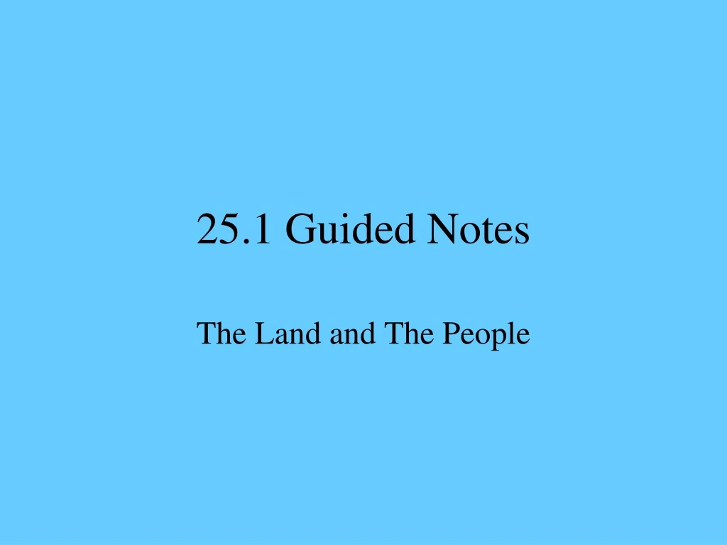 25 1 guided notes