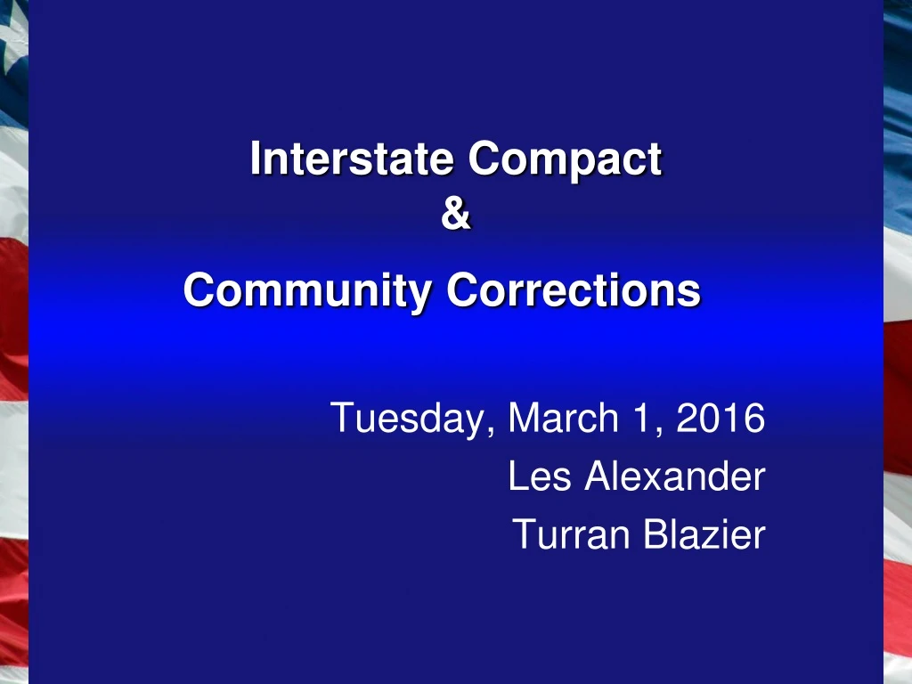 interstate compact community corrections