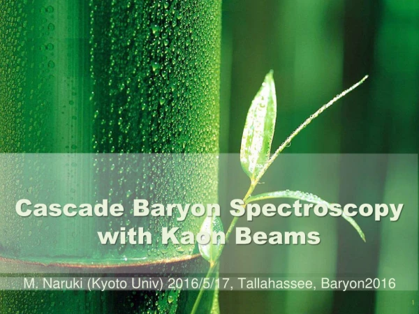 Cascade Baryon Spectroscopy with Kaon Beams