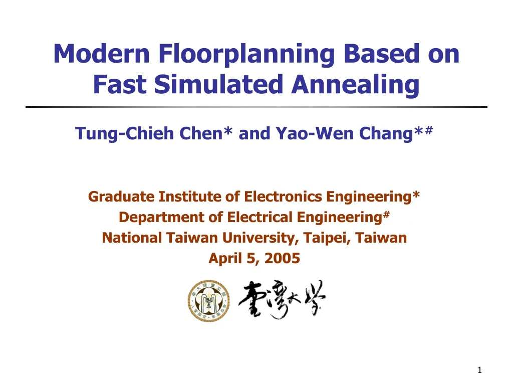 modern floorplanning based on fast simulated annealing