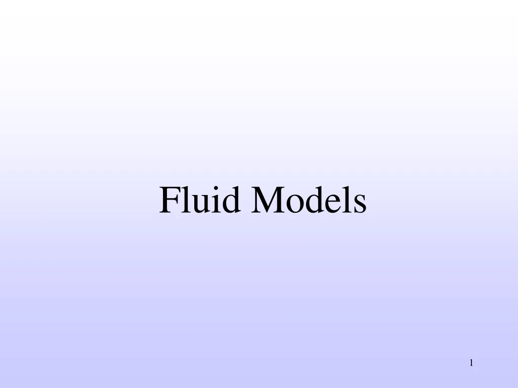 fluid models