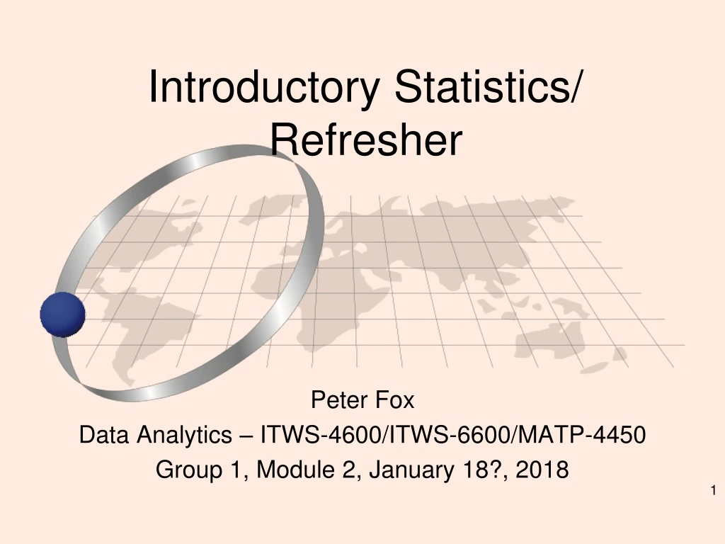 introductory statistics refresher
