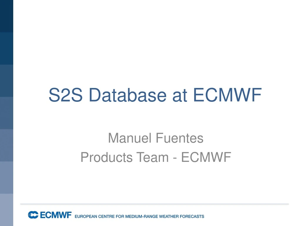 s2s database at ecmwf