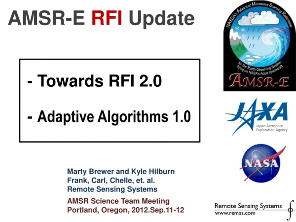 AMSR-E RFI Update