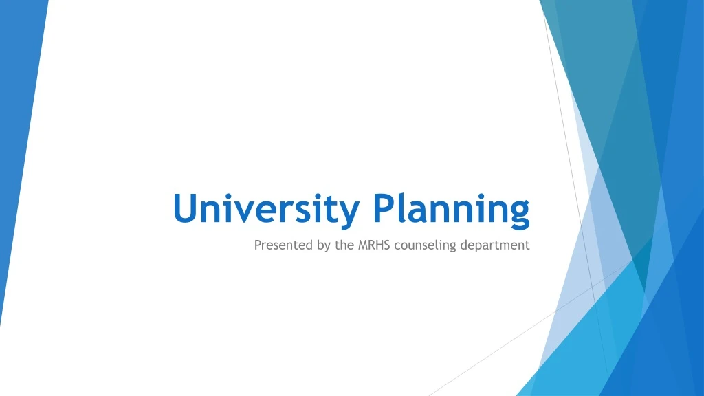 university planning