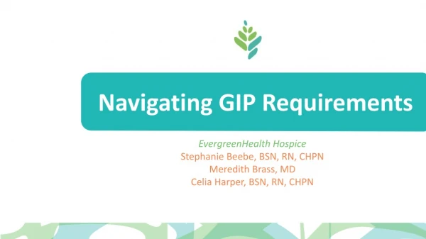 Navigating GIP Requirements