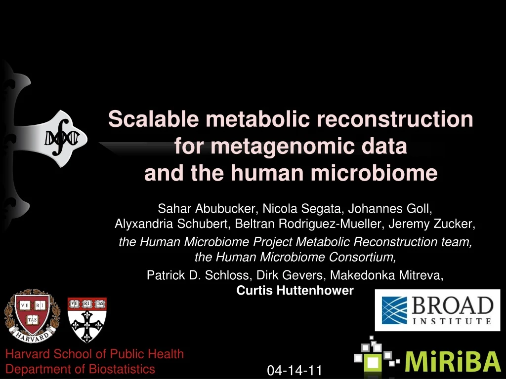 scalable metabolic reconstruction for metagenomic data and the human microbiome