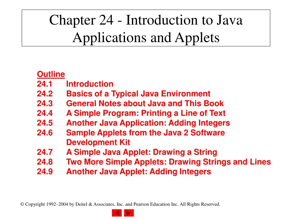 chapter 24 introduction to java applications and applets