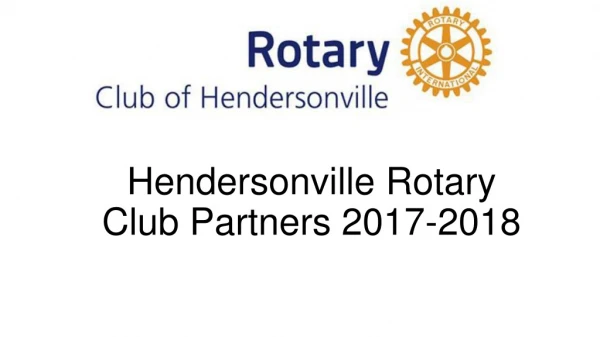 Hendersonville Rotary Club Partners 2017-2018