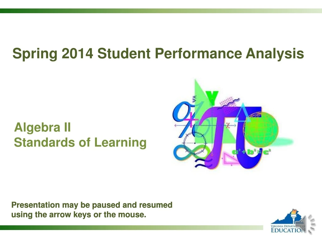 spring 2014 student performance analysis