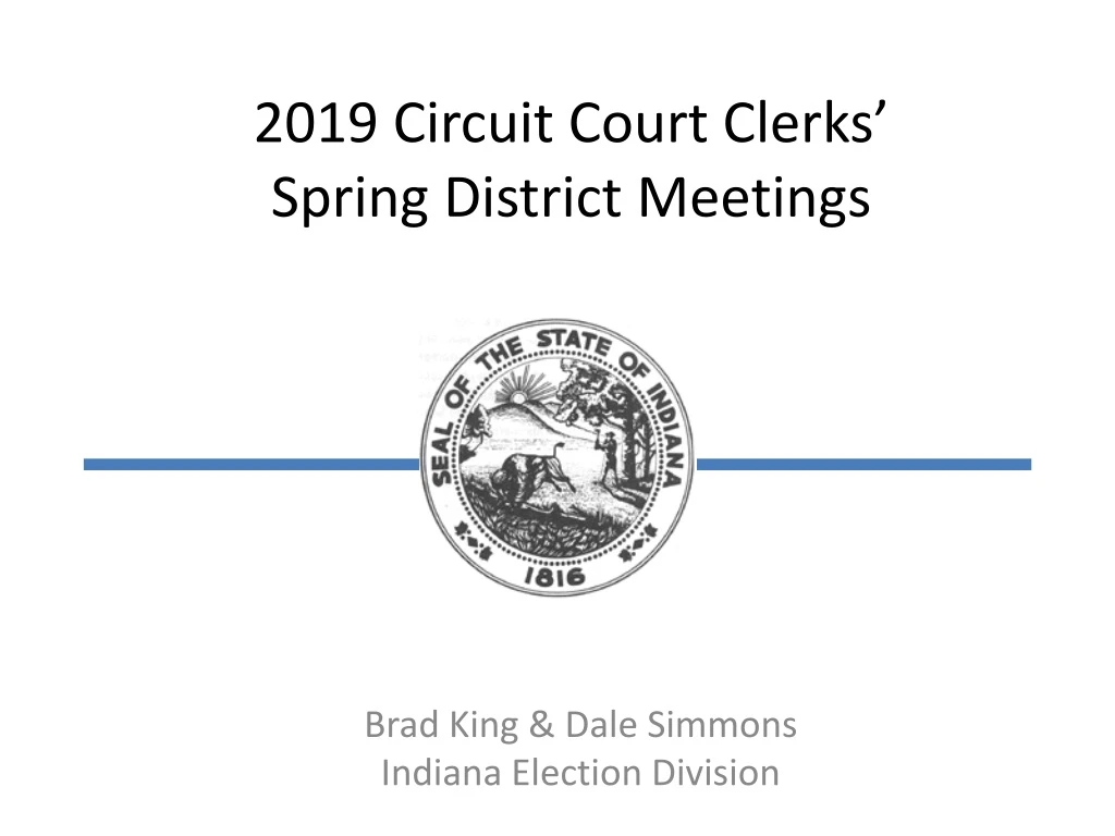 brad king dale simmons indiana election division