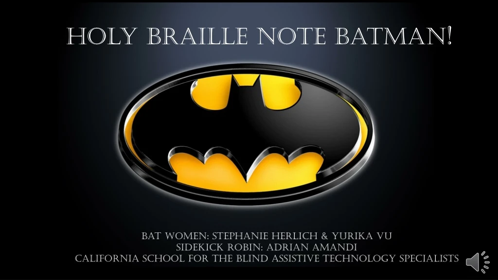 holy braille note batman