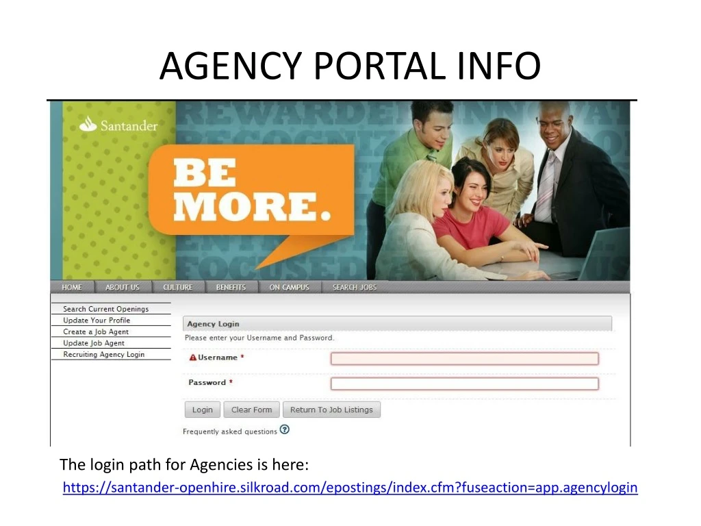 https santander openhire silkroad com epostings index cfm fuseaction app agencylogin