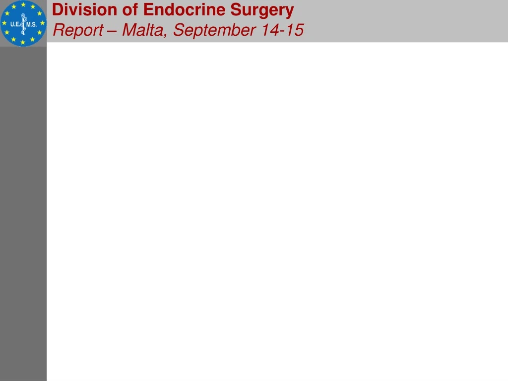 division of endocrine surgery report malta
