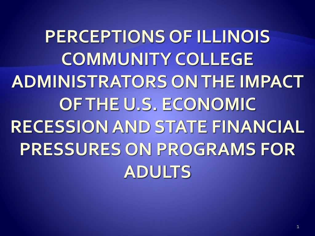 perceptions of illinois community college