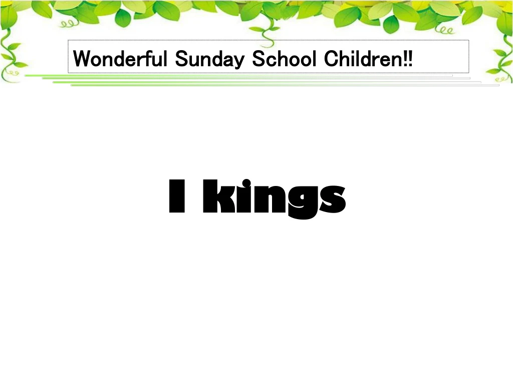 wonderful sunday school children