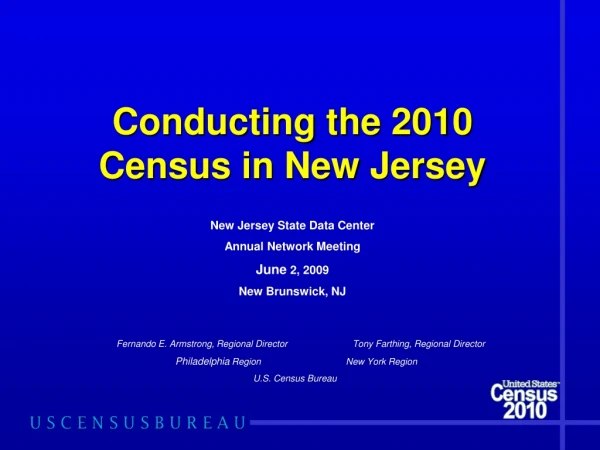 Conducting the 2010 Census in New Jersey