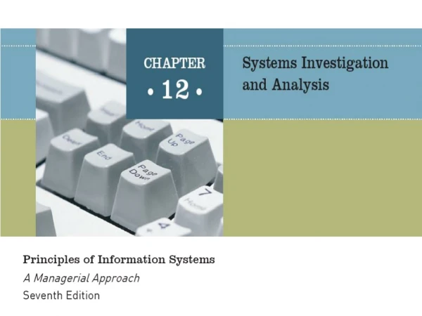 Systems development starts with investigation and analysis of existing systems