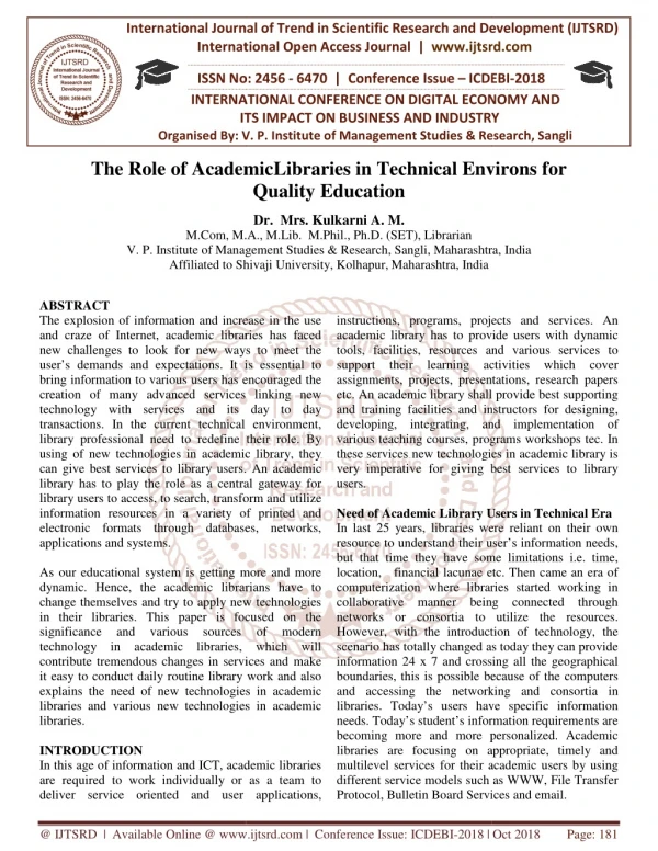 international journal of trend in international