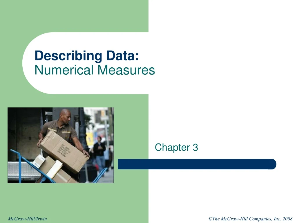 describing data numerical measures