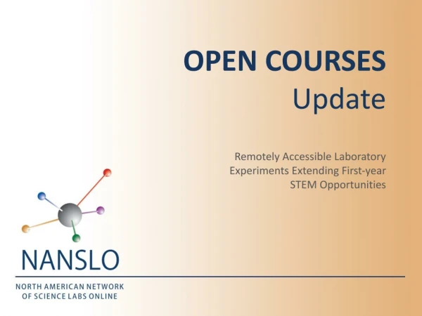 Open Courses Update