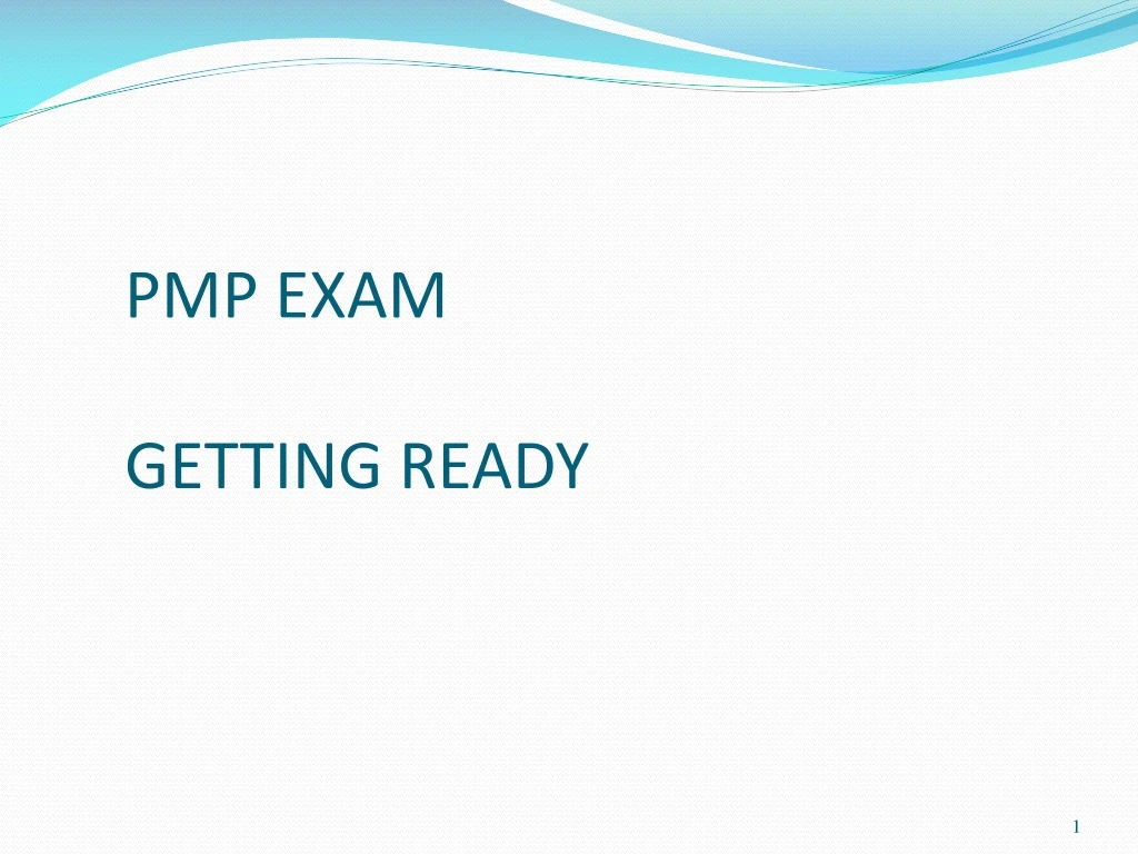 pmp exam getting ready