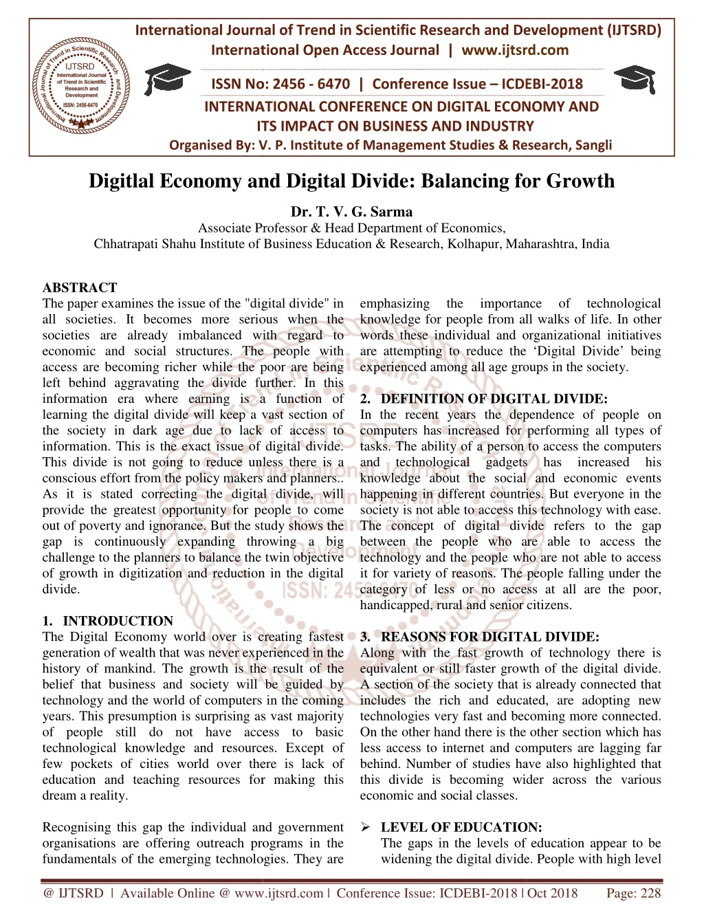 international journal of trend in international