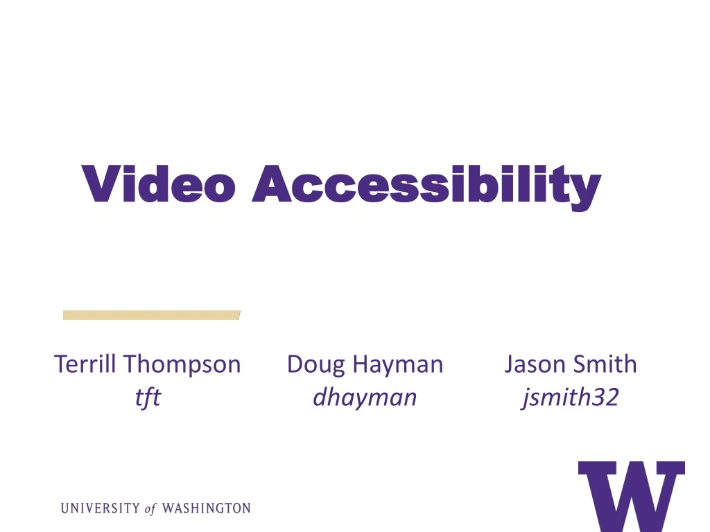 video accessibility