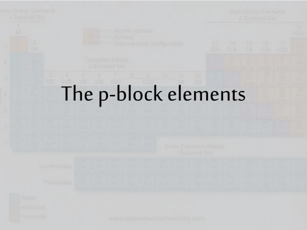 The p-block elements