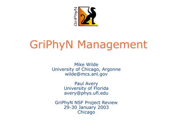 GriPhyN Management
