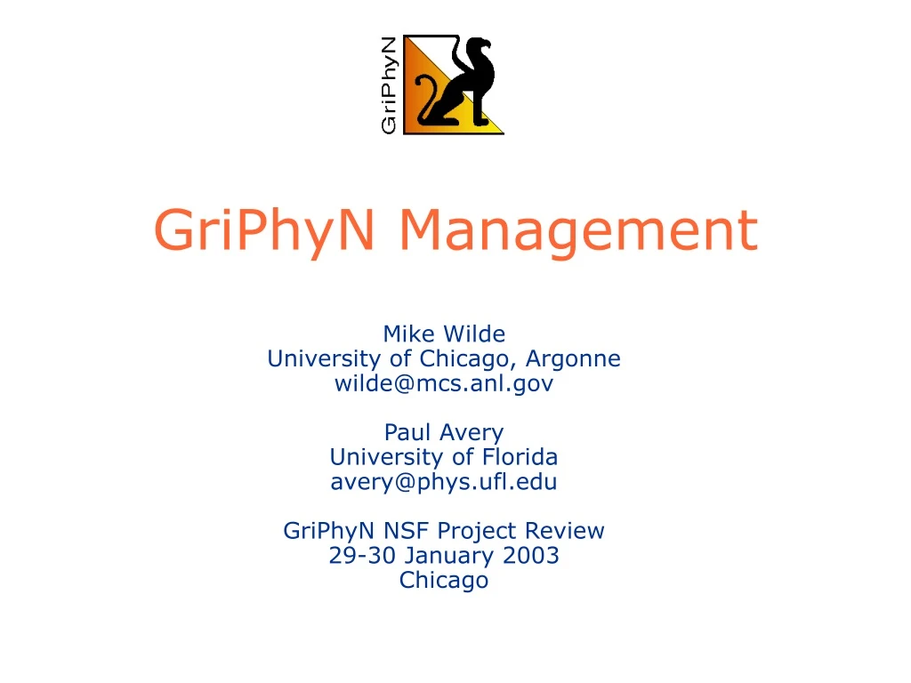 griphyn management