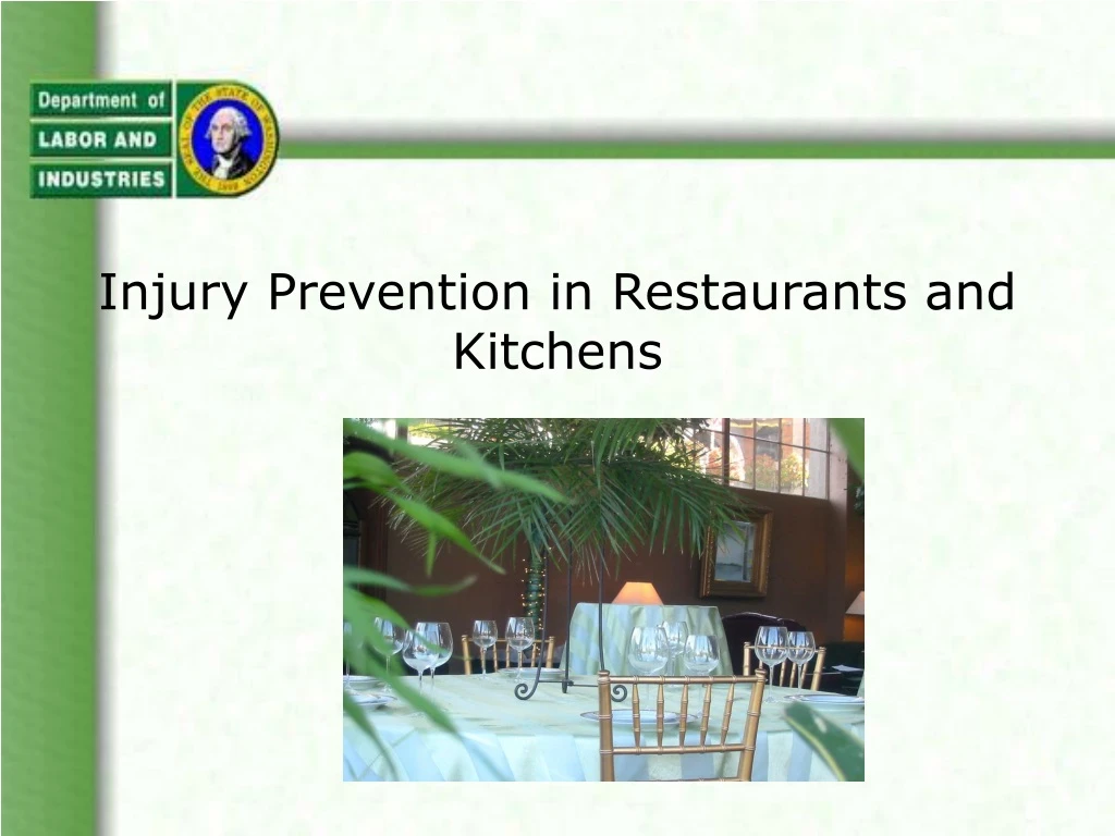 injury prevention in restaurants and kitchens