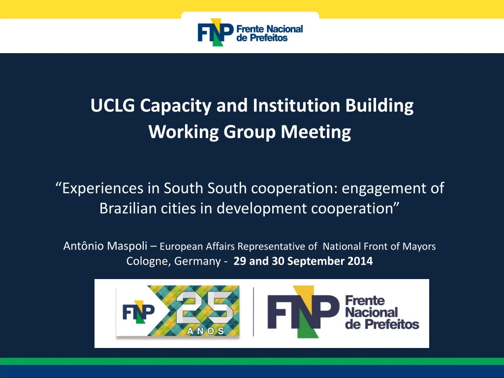uclg capacity and institution building working