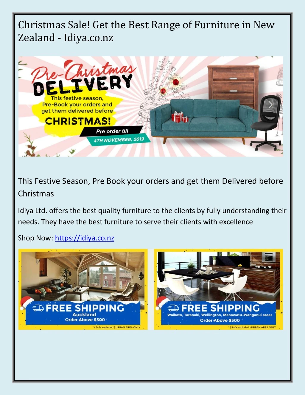 christmas sale get the best range of furniture