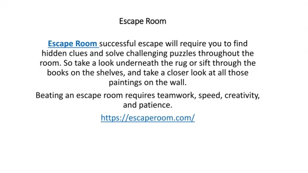 escape room