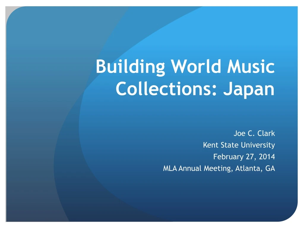 building world music collections japan