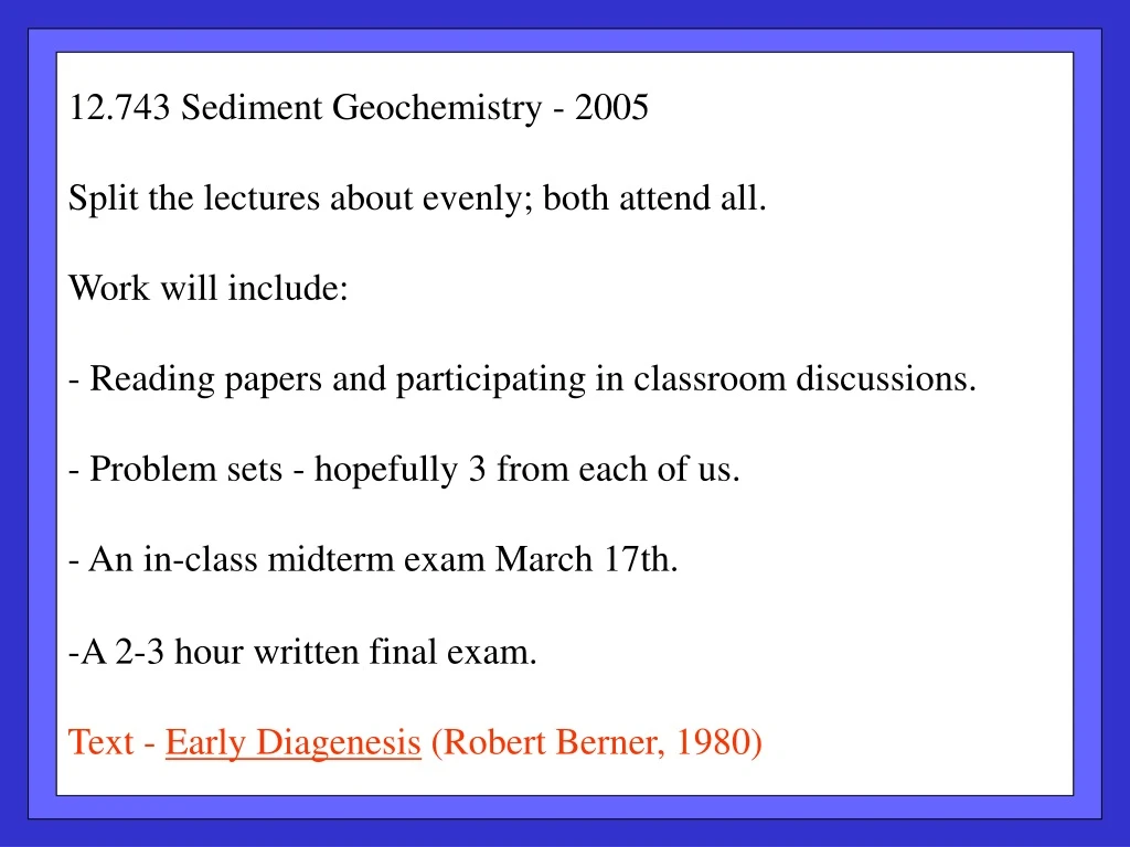 12 743 sediment geochemistry 2005 split