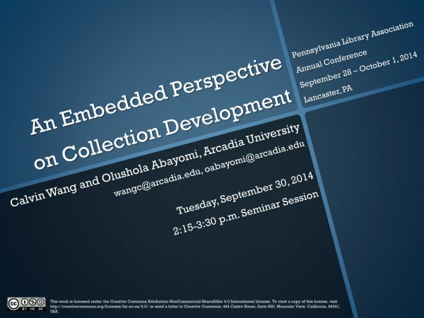 An Embedded Perspective on Collection Development