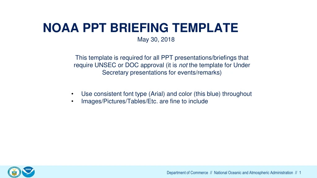 noaa ppt briefing template