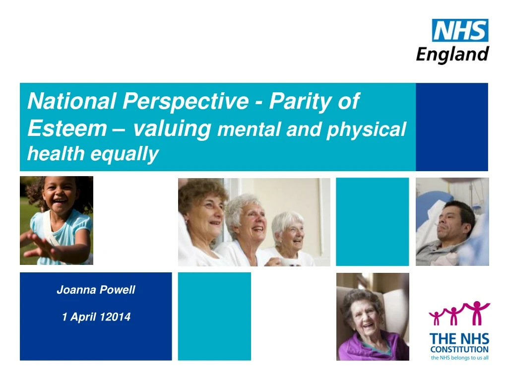 national perspective parity of esteem valuing mental and physical health equally