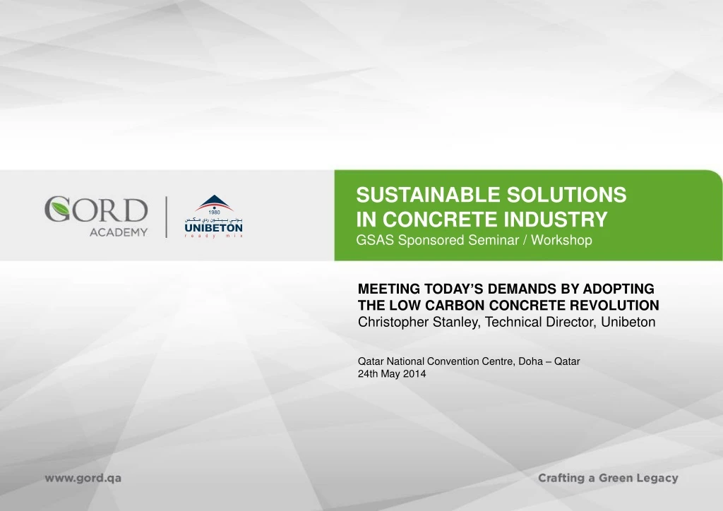 sustainable solutions in concrete industry gsas