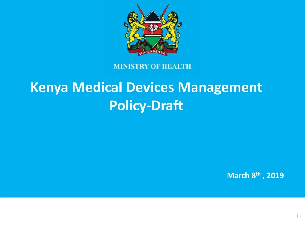 kenya medical devices management policy draft