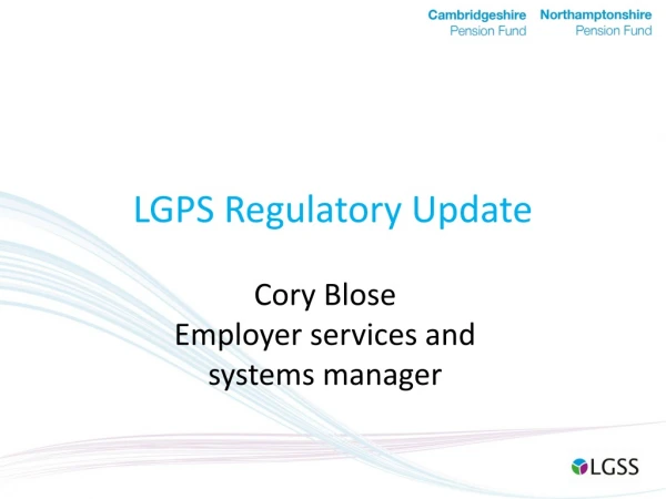 LGPS Regulatory Update